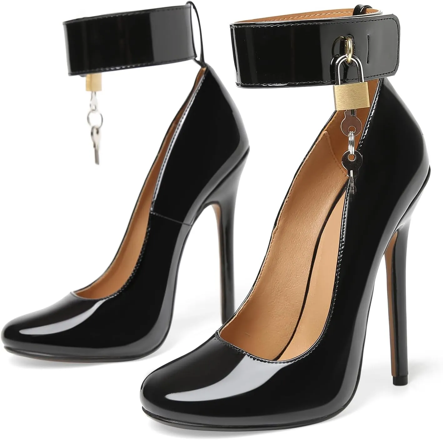 Unisex Men's Women's Round Toe High Heels Stiletto Pumps Dress Party Shoes