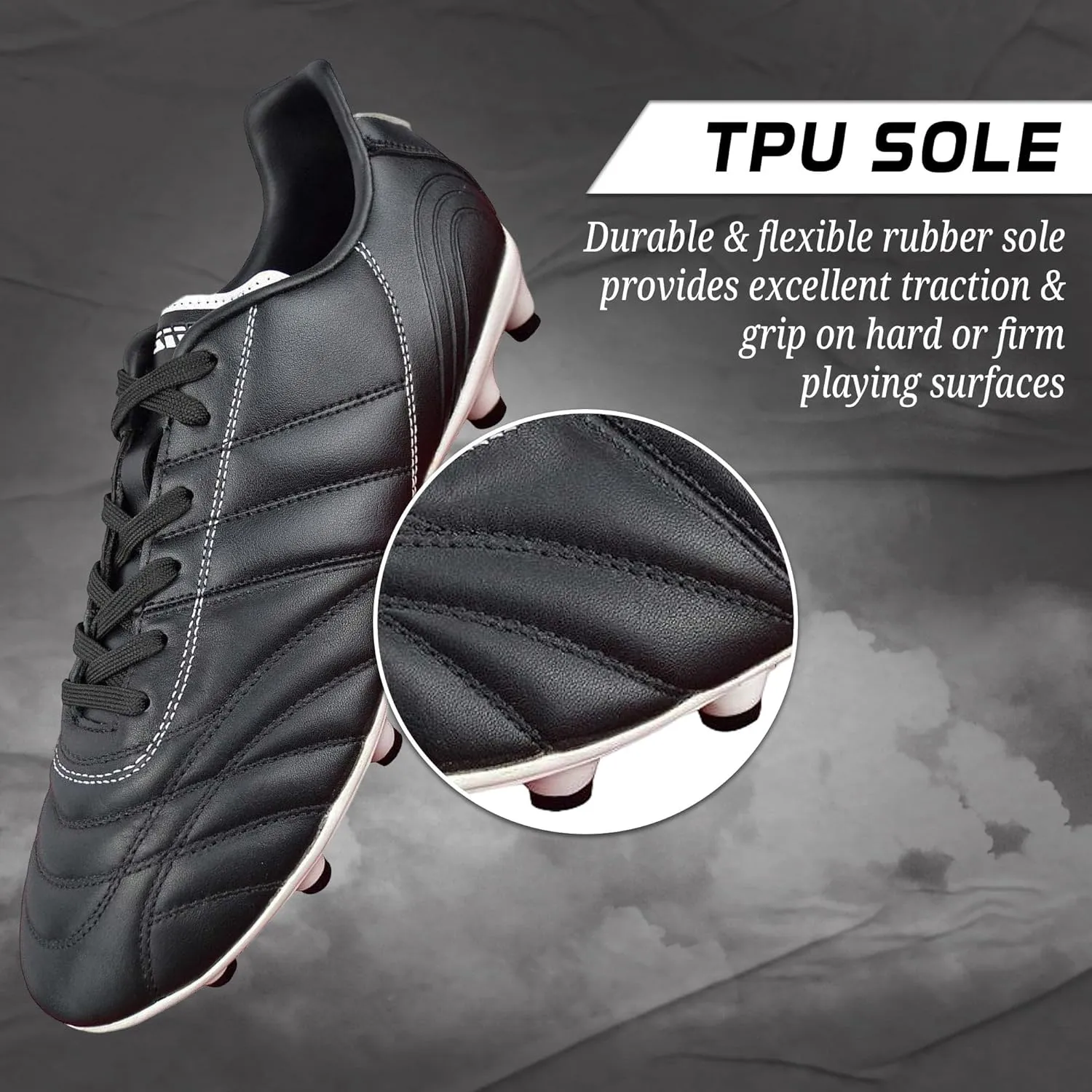 Vizari Classico FG Soccer Cleats for Boys & Girls ?C Youth Leather Firm Ground Athletic Shoes | Superior Traction & Lightweight Support