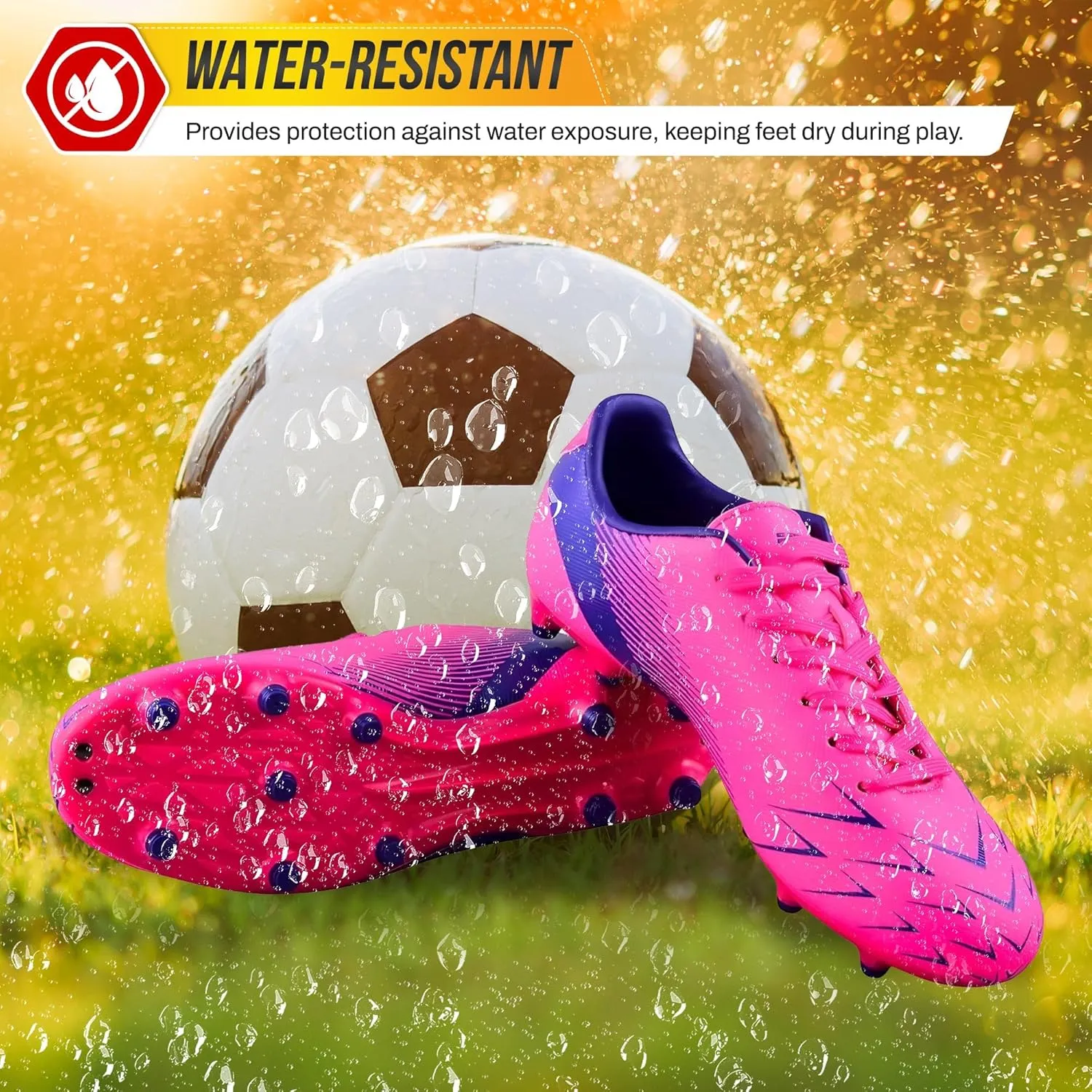 Vizari Ranger Youth Firm Ground Soccer Cleats ?C FG Outdoor Football Shoes | Ideal for Toddlers & Little/Big Kids | Snug Fit with Long-Lasting Comfort