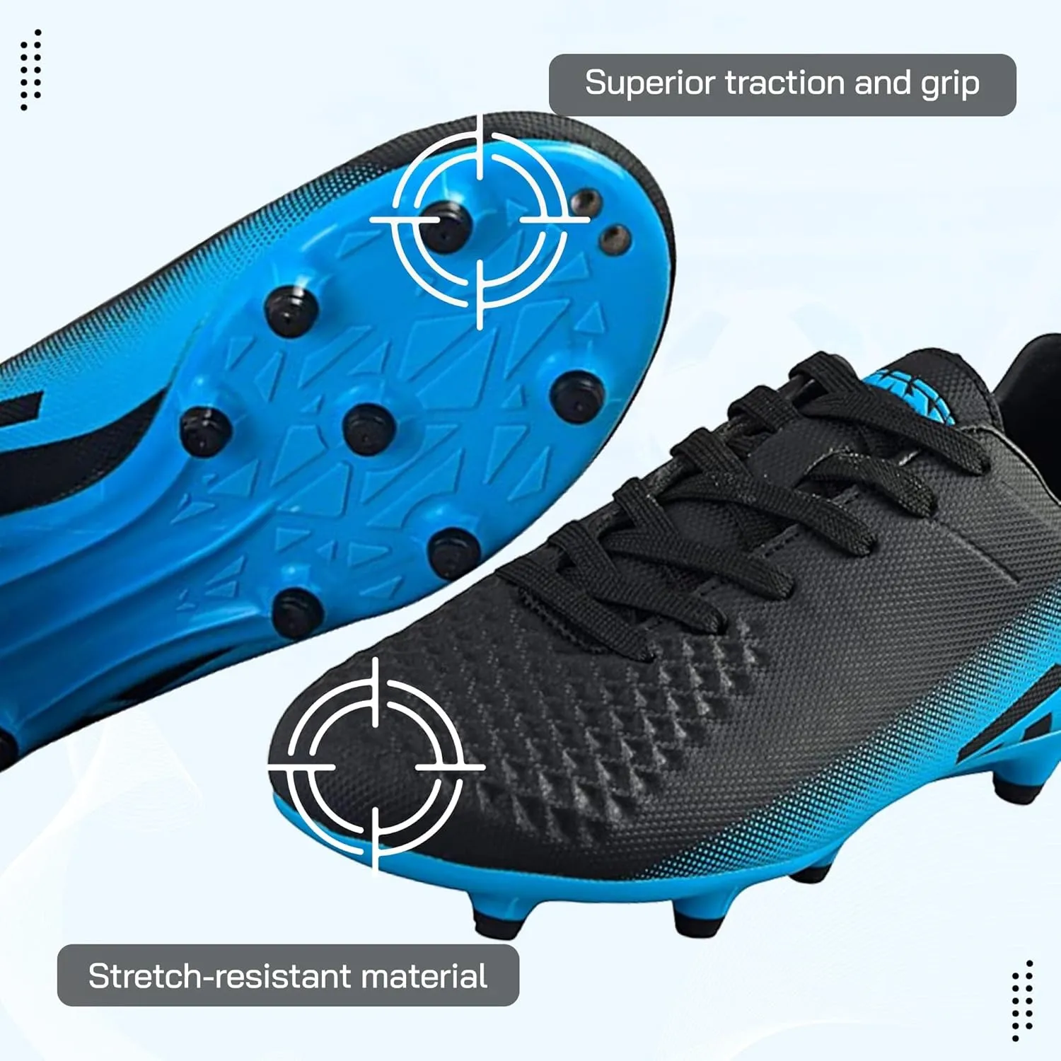 Vizari Santos Firm Ground Soccer Cleats - Durable, Lightweight & Water-Resistant - Adult Soccer Cleats with Adjustable Straps - Womens & Mens Soccer Cleats with Round Studs for Maximum Traction Green