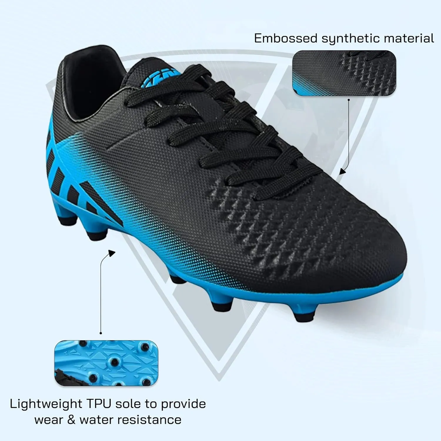 Vizari Santos Firm Ground Soccer Cleats - Durable, Lightweight & Water-Resistant - Adult Soccer Cleats with Adjustable Straps - Womens & Mens Soccer Cleats with Round Studs for Maximum Traction Green