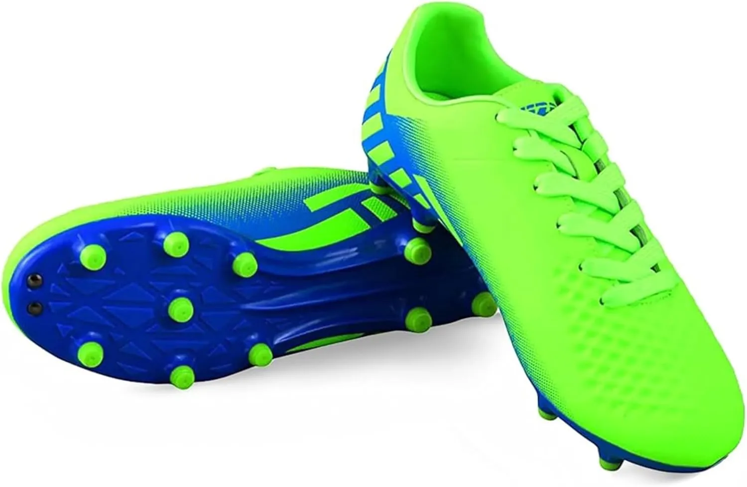 Vizari Santos Firm Ground Soccer Cleats - Durable, Lightweight & Water-Resistant - Adult Soccer Cleats with Adjustable Straps - Womens & Mens Soccer Cleats with Round Studs for Maximum Traction Green