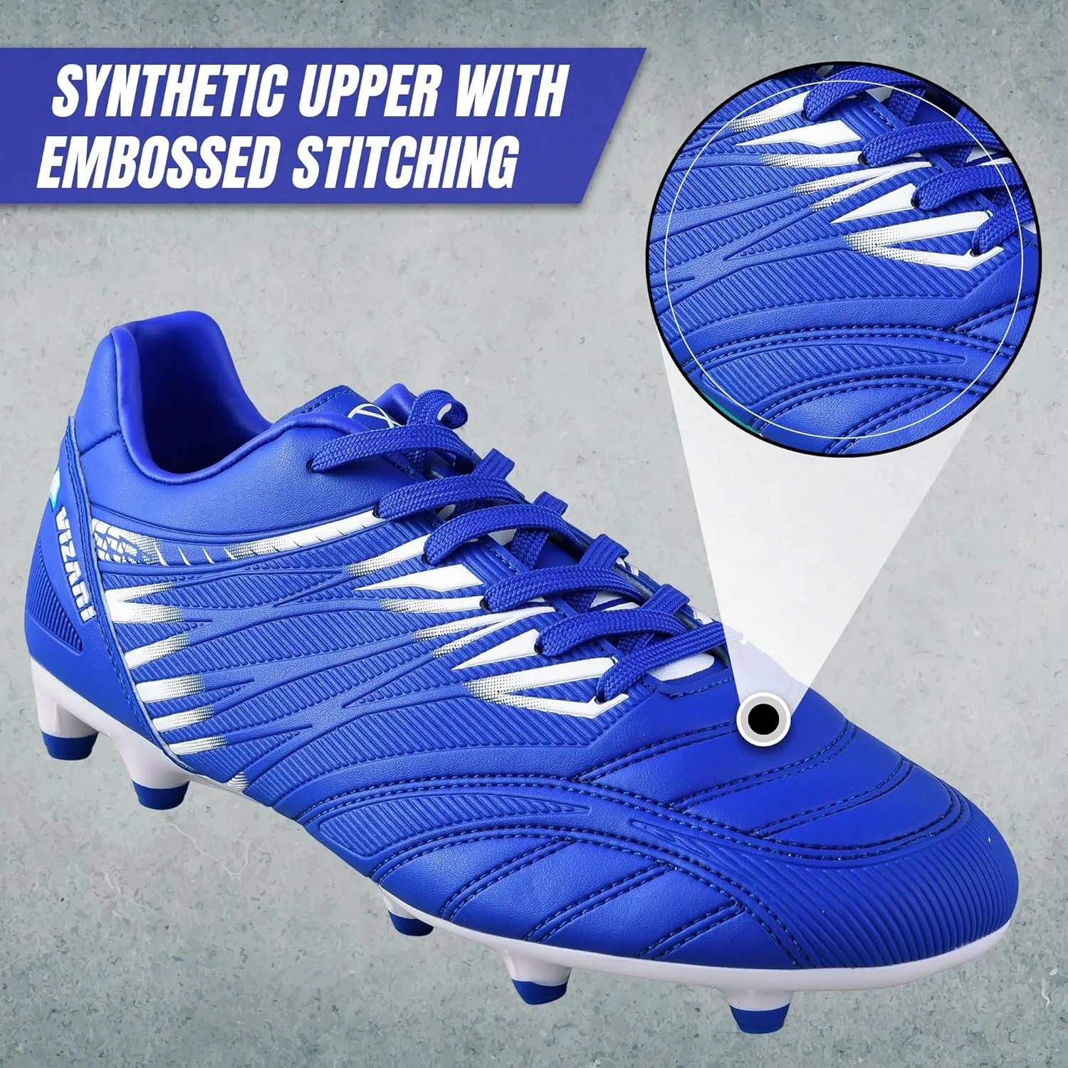 Vizari Valencia Firm Ground Soccer Cleats for Men & Women ?C Adult Football Shoes with Wide Fit, TPU Studs, Comfortable Design, Size 6.5 to 13 (Unisex)