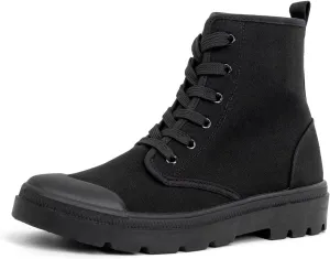 VJH confort Women's High Top Canvas Sneakers Lace Up Casual Walking Shoes with Reinforced Toe Cap