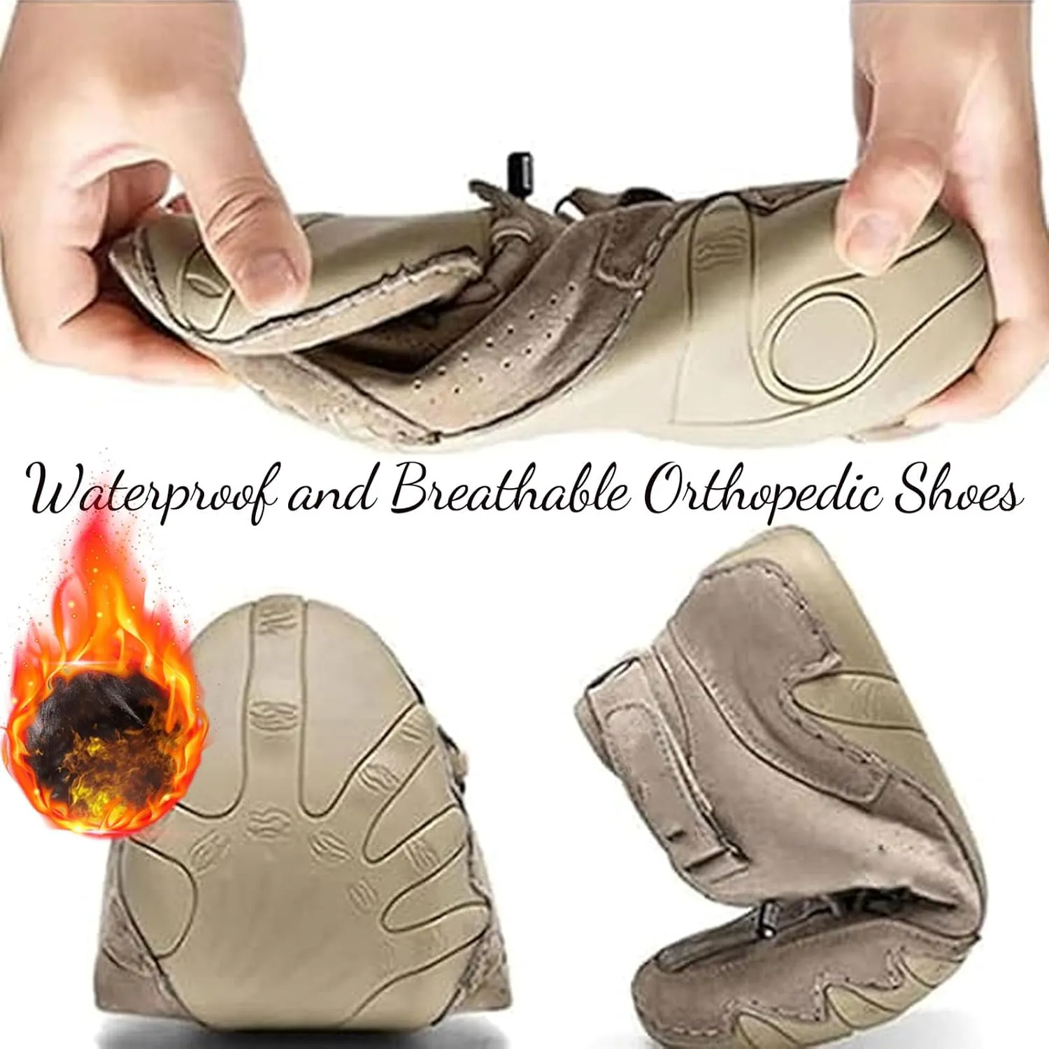 Vogany Shoes Orthopedic Sneakers for Women and Men,Vogldeck - Waterproof and Breathable Orthopedic Shoes Waterproof Unisex Walking Hiking Shoes Shoes for Men
