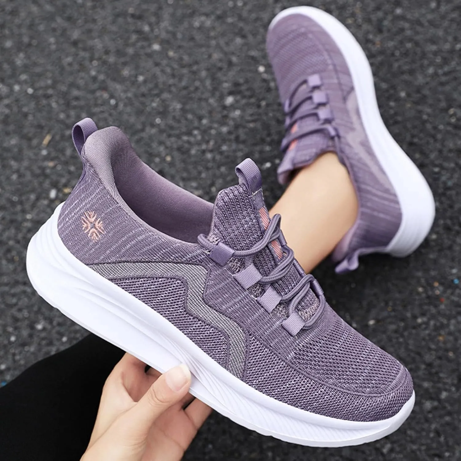 Walking Shoes Women Slip On Soft Bottom Mesh Breathable Sports Shoes Casual Tennis Athletic Casual Comfort Sneakers