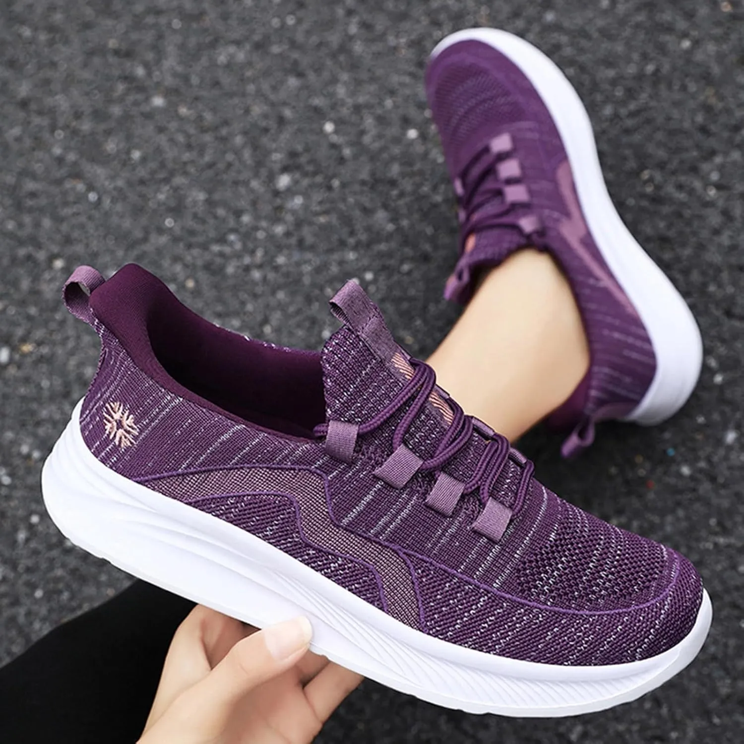 Walking Shoes Women Slip On Soft Bottom Mesh Breathable Sports Shoes Casual Tennis Athletic Casual Comfort Sneakers