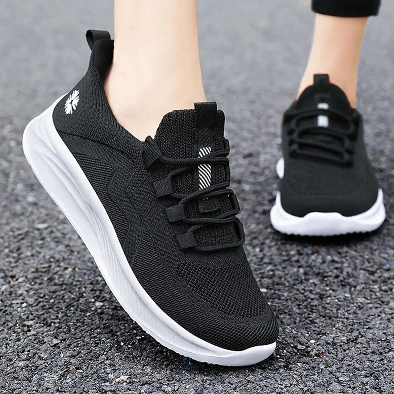 Walking Shoes Women Slip On Soft Bottom Mesh Breathable Sports Shoes Casual Tennis Athletic Casual Comfort Sneakers