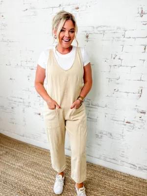 Washed Twill Jumpsuit