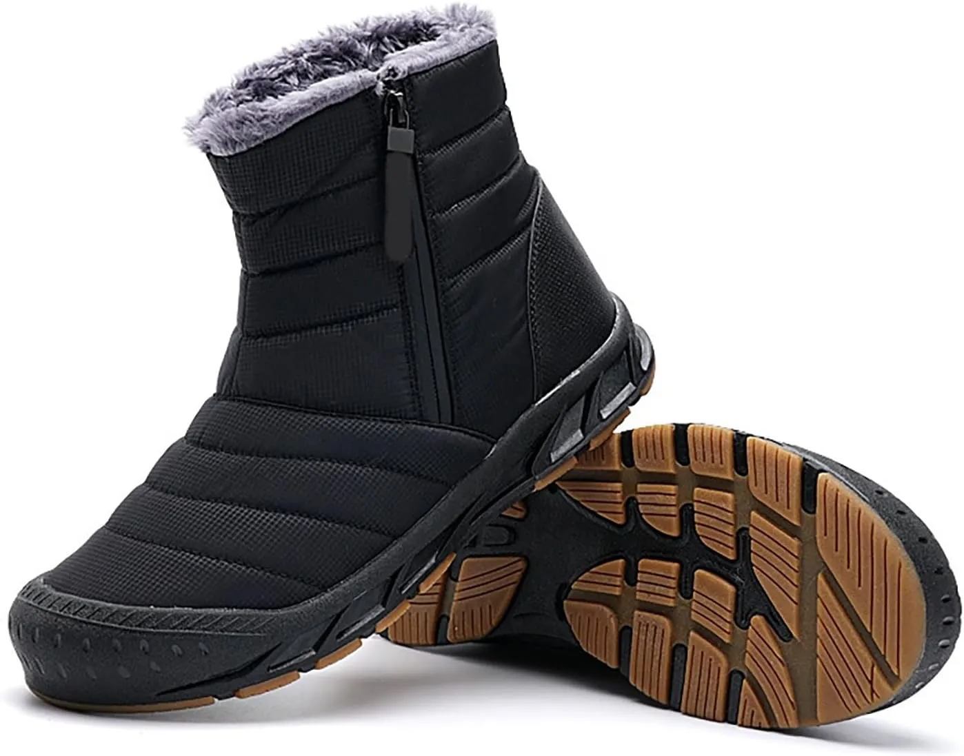Waterproof Snow Boots for Men Warm Plush Lined Men's Snow Boots Non Slip Lightweight for Outdoor Hiking Work
