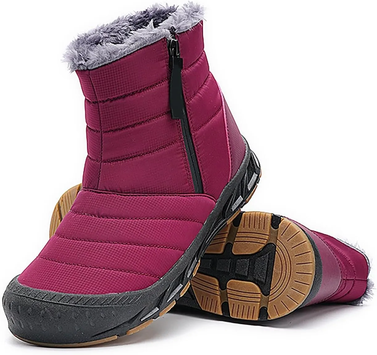 Waterproof Snow Boots for Men Warm Plush Lined Men's Snow Boots Non Slip Lightweight for Outdoor Hiking Work
