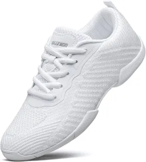 White Cheer Shoes for Girls Youth Cheerleading Shoes Competition Dance Sneakers Hip Hop Walking Sneakers