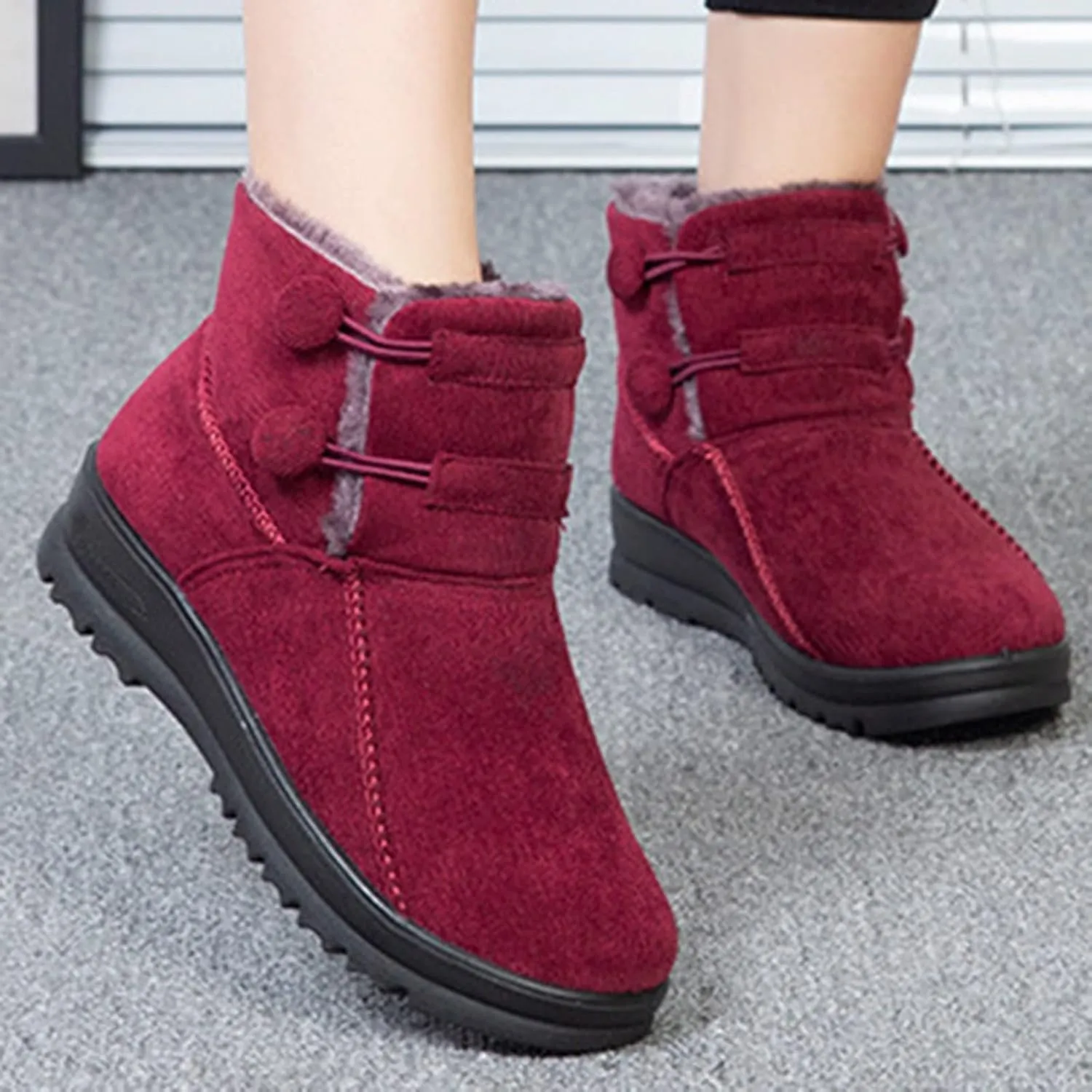 Winter Boots for Women Waterproof Snow Size 11 Winter Long Boots for Women Waterproof Snow Womens Zippered Waterproof Winter Boots Outdoor Boots Women Snow Shoes for Women Slip on
