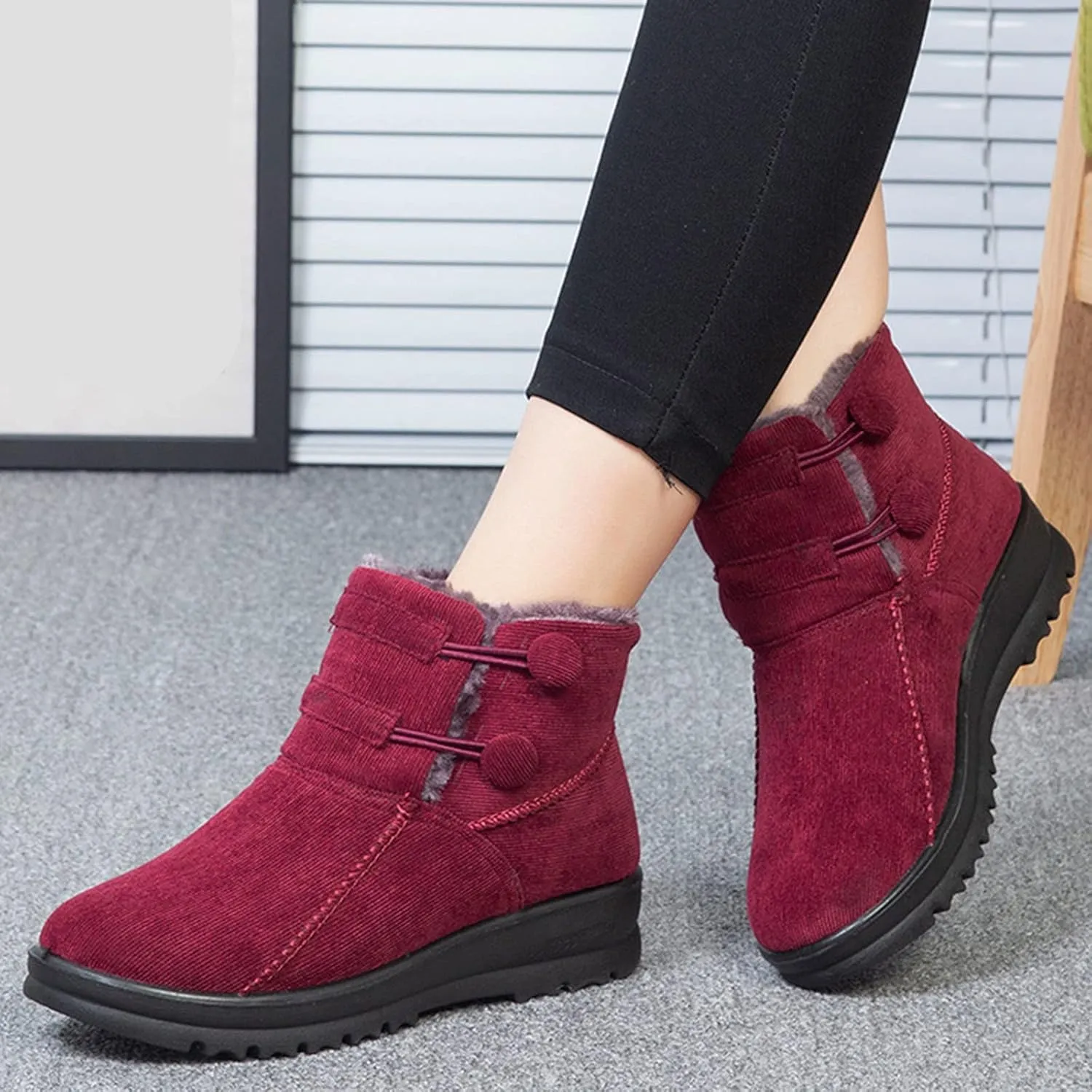 Winter Boots for Women Waterproof Snow Size 11 Winter Long Boots for Women Waterproof Snow Womens Zippered Waterproof Winter Boots Outdoor Boots Women Snow Shoes for Women Slip on
