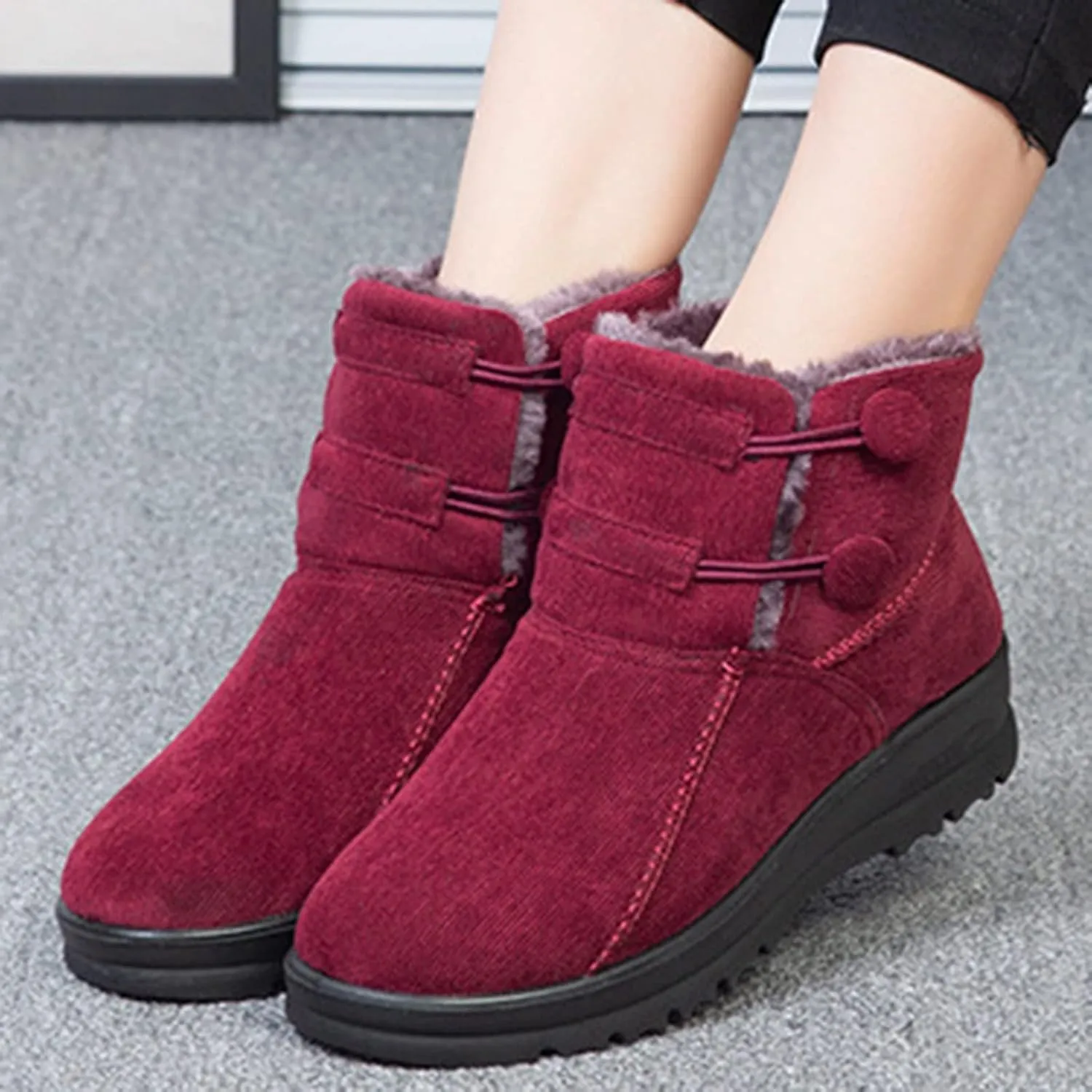 Winter Boots for Women Waterproof Snow Size 11 Winter Long Boots for Women Waterproof Snow Womens Zippered Waterproof Winter Boots Outdoor Boots Women Snow Shoes for Women Slip on