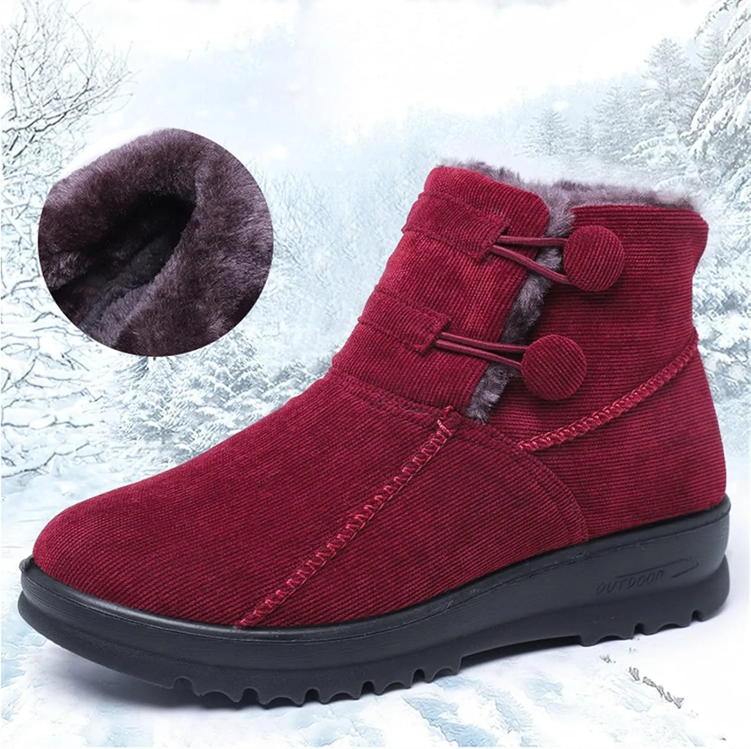Winter Boots for Women Waterproof Snow Size 11 Winter Long Boots for Women Waterproof Snow Womens Zippered Waterproof Winter Boots Outdoor Boots Women Snow Shoes for Women Slip on
