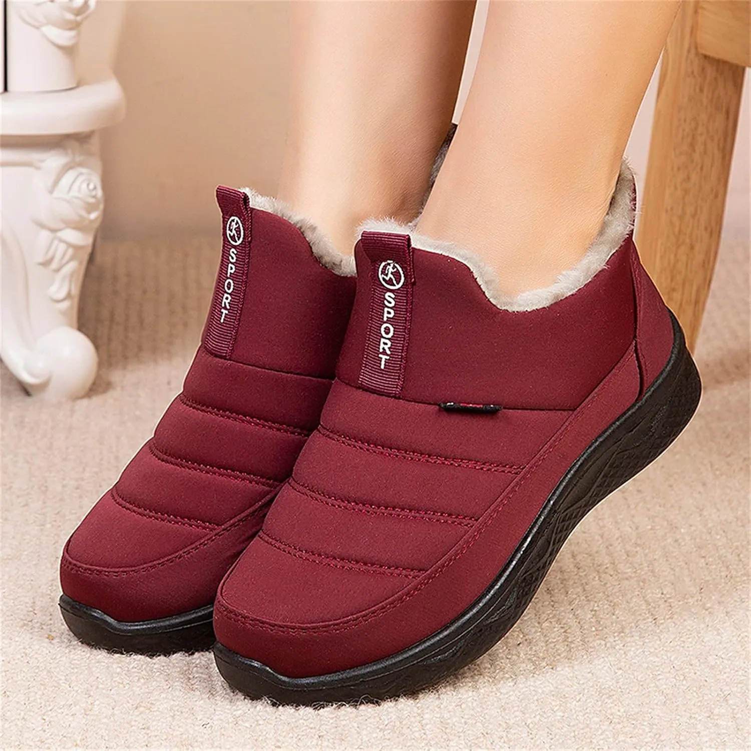 Winter Boots for Women Waterproof Snow Wide Womens Tall Winter Boots Waterproof Boots Winter Waterproof Low Heel Above Knee High Winter Boots for Women Womens Insulated Waterproof Boots Hunting