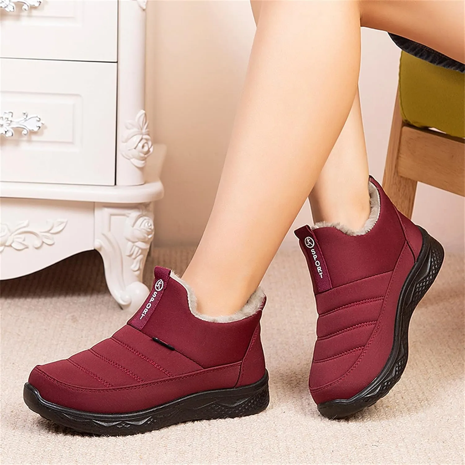 Winter Boots for Women Waterproof Snow Wide Womens Tall Winter Boots Waterproof Boots Winter Waterproof Low Heel Above Knee High Winter Boots for Women Womens Insulated Waterproof Boots Hunting