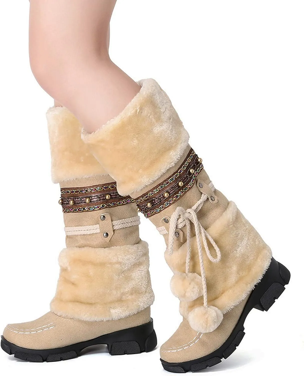 Winter Boots for Women Waterproof Thermal Women Snow Boots Size 8 Winter Boots for Women Snow Waterproof Womens Waterproof Hiking Boots Wide Width Botas Invierno Mujer Negras