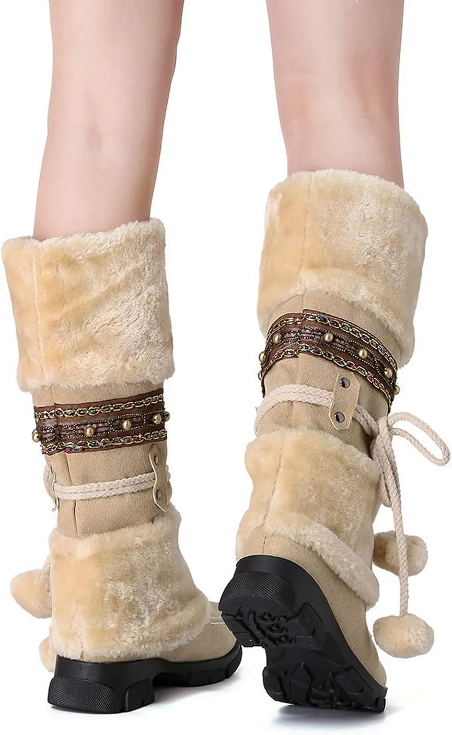 Winter Boots for Women Waterproof Thermal Women Snow Boots Size 8 Winter Boots for Women Snow Waterproof Womens Waterproof Hiking Boots Wide Width Botas Invierno Mujer Negras