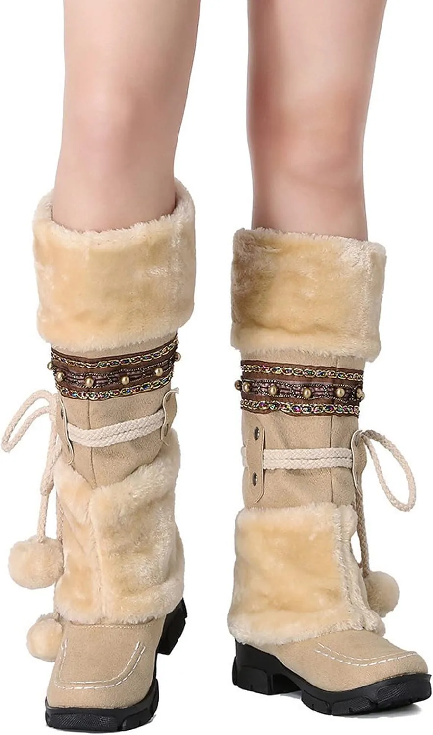 Winter Boots for Women Waterproof Thermal Women Snow Boots Size 8 Winter Boots for Women Snow Waterproof Womens Waterproof Hiking Boots Wide Width Botas Invierno Mujer Negras