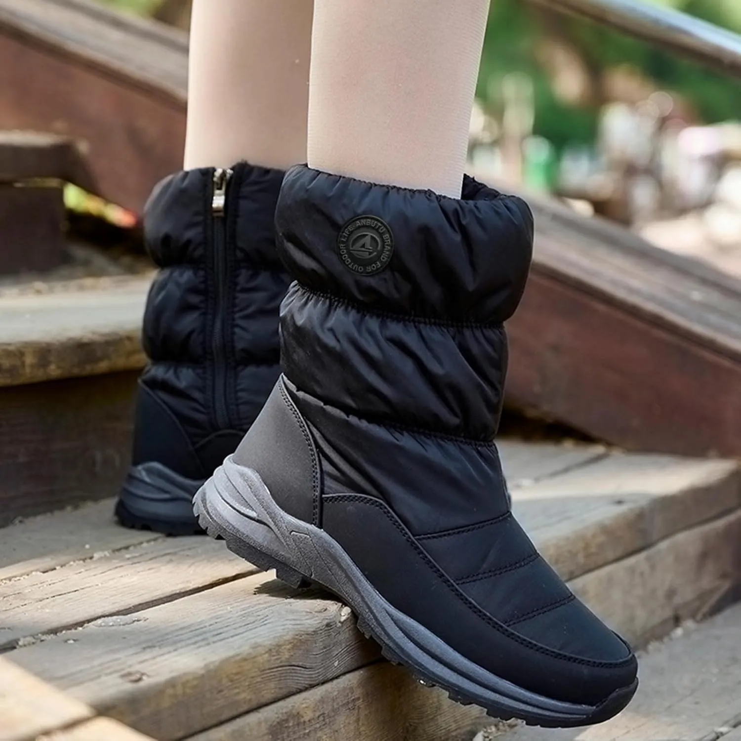 Women Snow Boots Waterproof Tall Size 7 White Snow Boots Women Winter Work Boots for Woman Womens Garden Boots Waterproof Size 11 Waterproof Womens Boots Wide Width