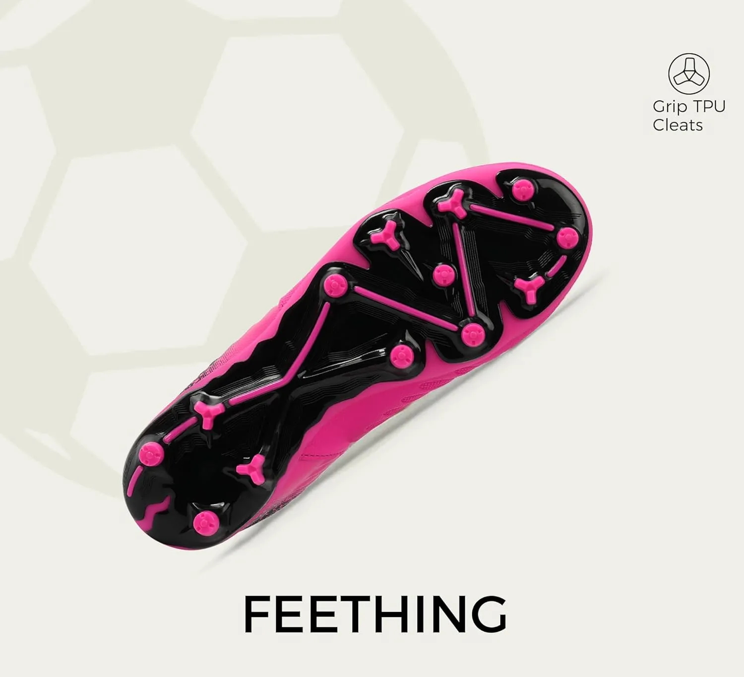 Women Soccer Cleats Firm Ground Lace-Up Youth Soccer Shoes Light-Weight Outdoor Training Football Sneakers Big Kid