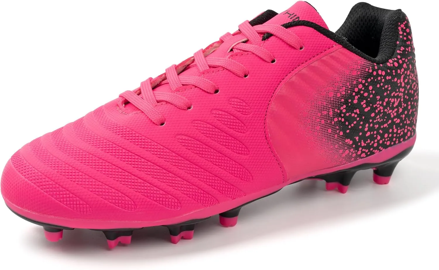 Women Soccer Cleats Firm Ground Lace-Up Youth Soccer Shoes Light-Weight Outdoor Training Football Sneakers Big Kid
