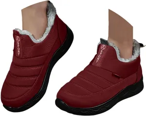 Women Winter Warm Snow Boots,Winter Rain Snow Boots,Waterproof Faux Fur Lined Ankle Boots,Ladies Casual Walking Boots