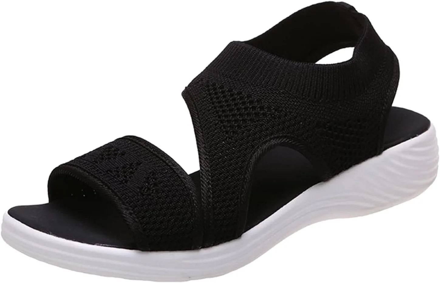 Women's Arch Support Orthotic Sandals Comfort Slip-On Sport Open-Toe Mesh Walking Sandals for Plantar Fasciitis