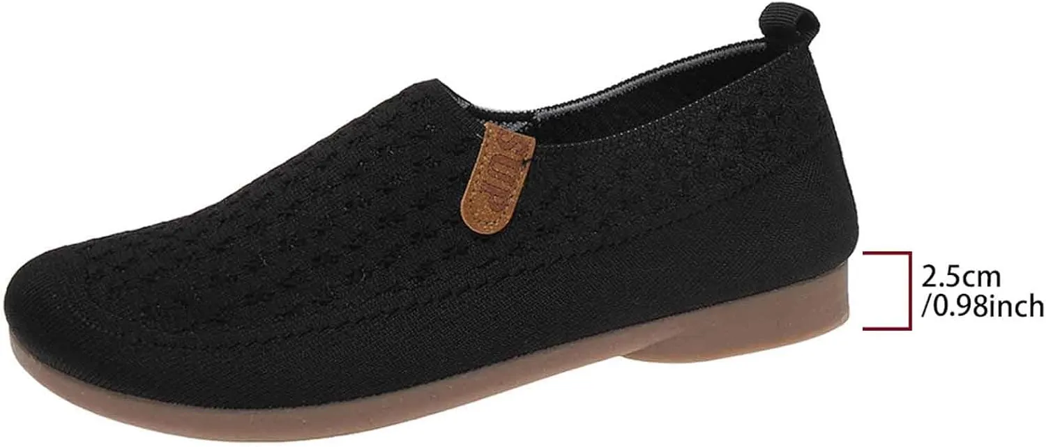 Women's Casual Slip On Shoes Breathable Comfortable Flat Loafers Daily Wear Summer Fall Lightweight Sandals Females