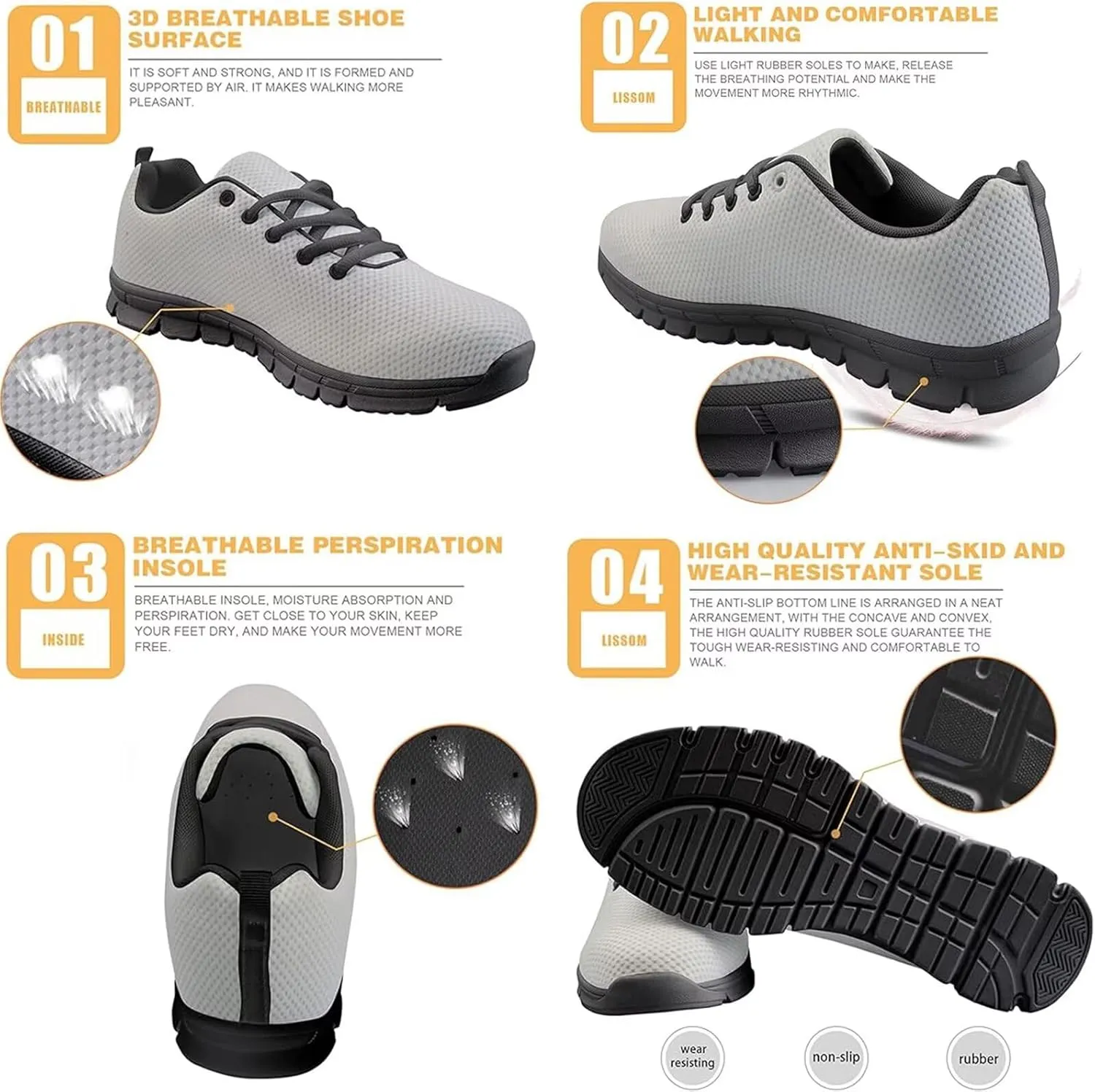 Womens Mesh Sneakers Casual Lightweight Walking Shoes Outdoor Breathable Sport Running Shoes