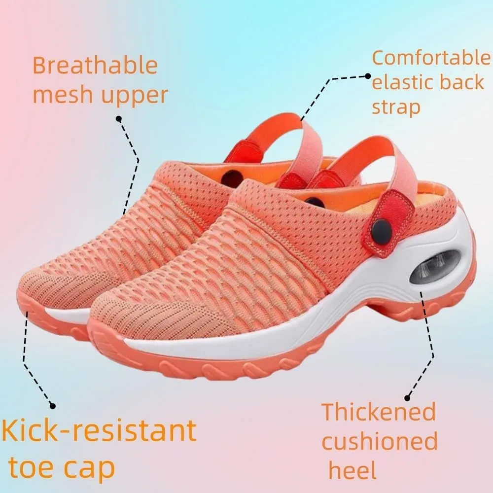 Women's Orthopedic Clogs,Slip On Mesh with Air Cushion Support Sandals, Reduce Back and Knee Pressure Mesh Shoes