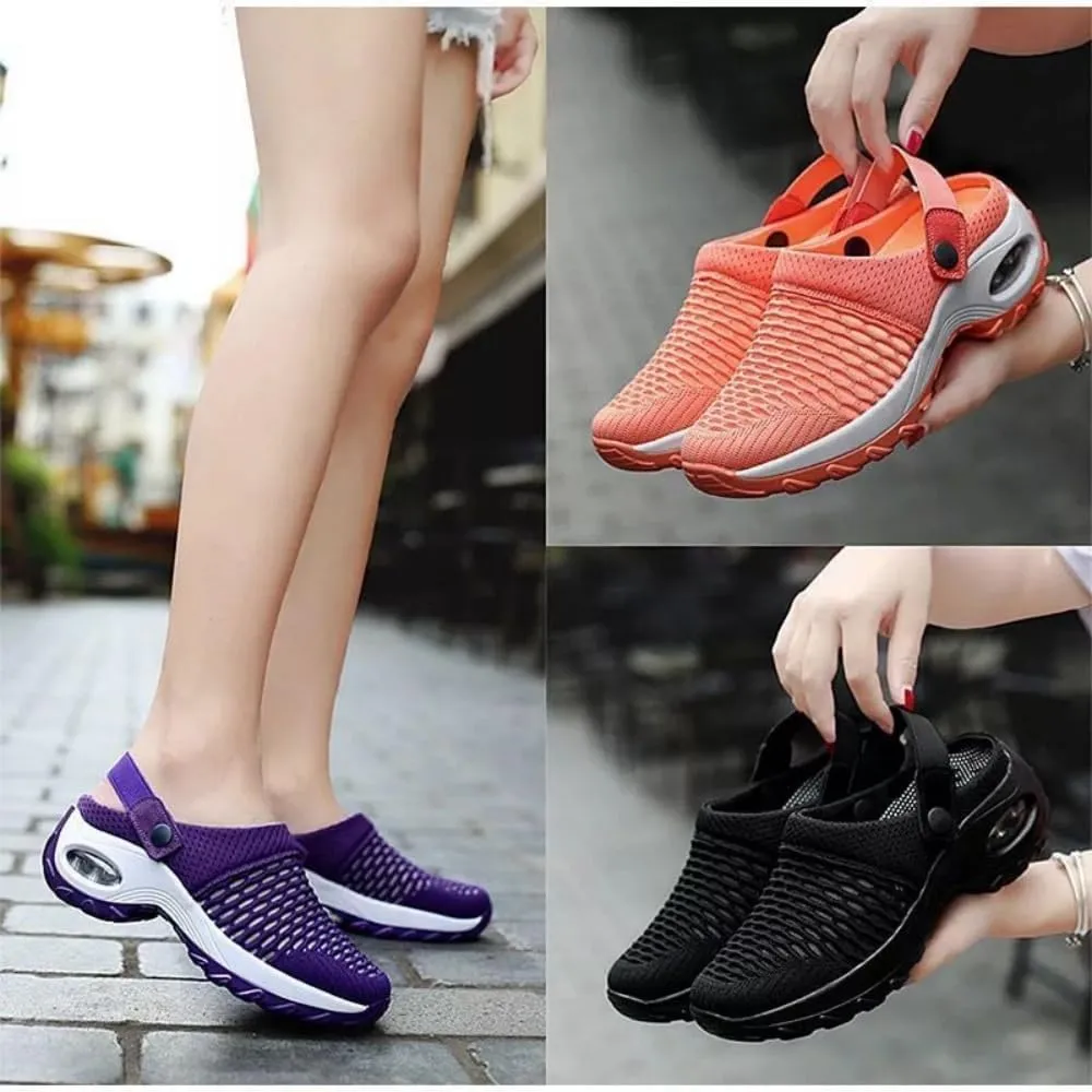 Women's Orthopedic Clogs,Slip On Mesh with Air Cushion Support Sandals, Reduce Back and Knee Pressure Mesh Shoes