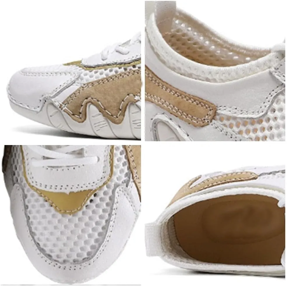 Women's Outdoor Mesh Shoes Lightweight Cushioned Slip-on Summer Sports Shoes Breathable Mesh Non-Slip Sneakers Camping Driving Walking and Hiking