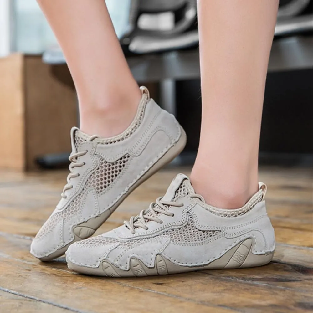 Women's Outdoor Mesh Shoes Lightweight Cushioned Slip-on Summer Sports Shoes Breathable Mesh Non-Slip Sneakers Camping Driving Walking and Hiking