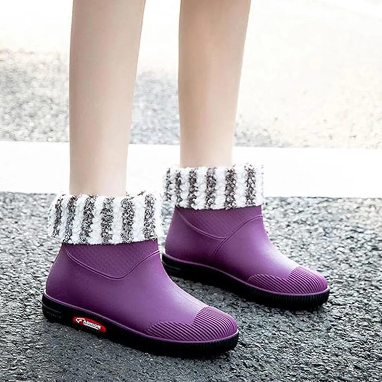 Womens Rain Boots Mid Calf Warm Lined Mens Grounded Footwear Fall Booties 2024 Orthopedic Barefoot Shoes Women Rain Boots Black Waterproof Mid Calf Womens Hiking Boots