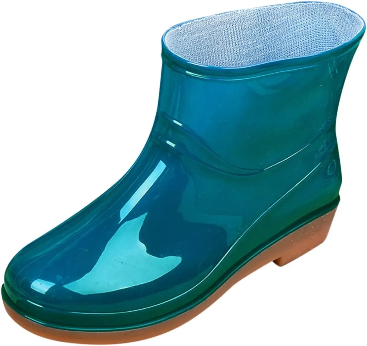 Womens Rain Boots Wide Mens Grounded Footwear Ankle Booties with Heel Barefoot Shoes Casual Fall Short rain Boots for Women and Waterproof Garden Womens Rain Boots