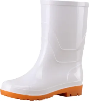 Womens Rain Boots Womens Rubber Boots for Boating Fishing Gardening Farming Tall Mid Calf Rain Shoes
