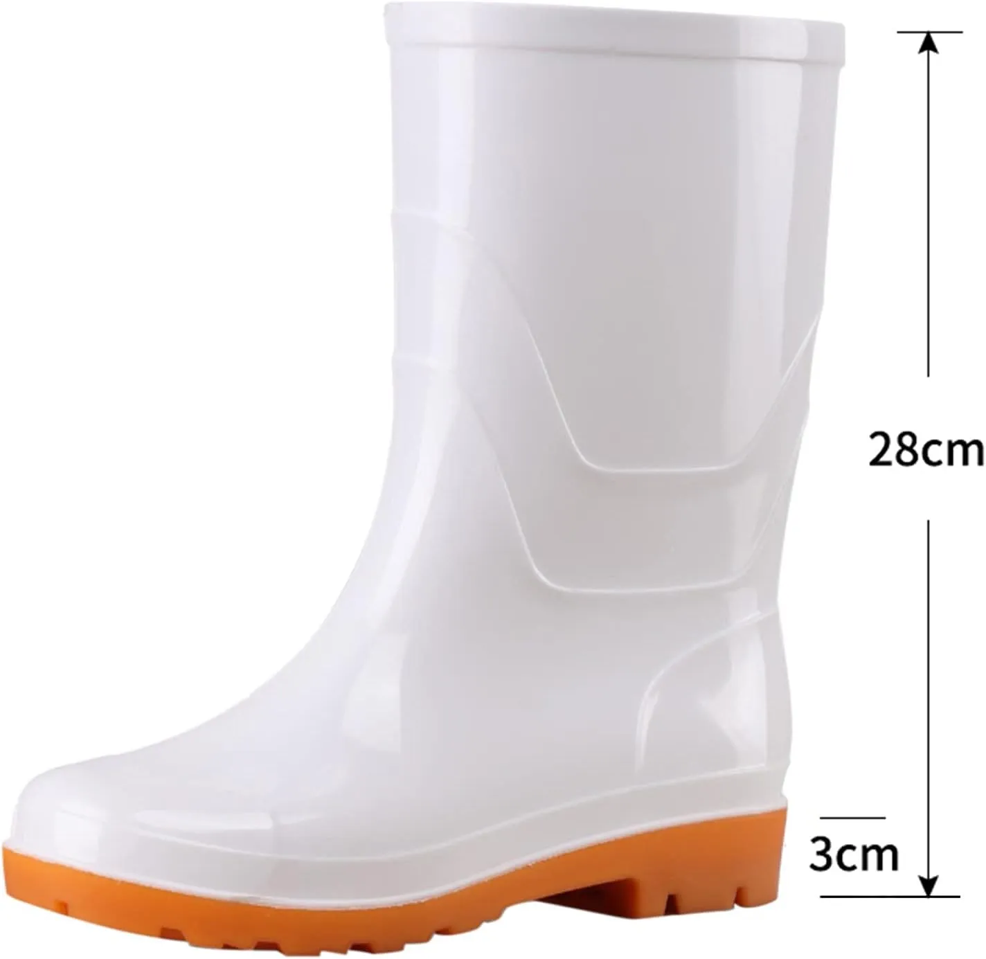 Womens Rain Boots Womens Rubber Boots for Boating Fishing Gardening Farming Tall Mid Calf Rain Shoes