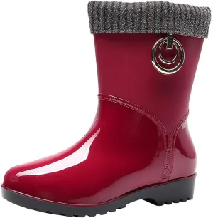 Womens Rain Boots Womens Rubber Boots Ultra for Boating Fishing Gardening Farming Lightweight Rain Shoes