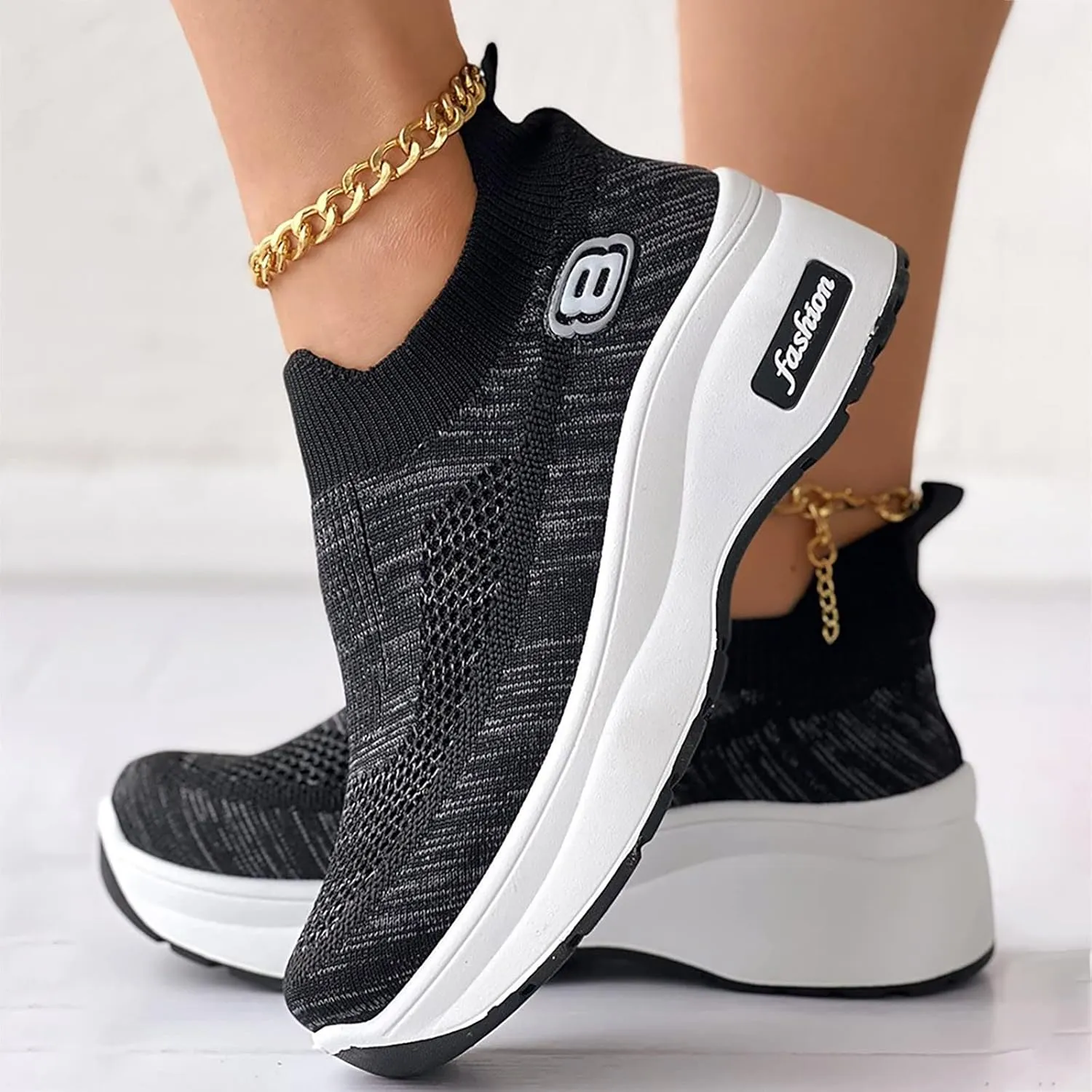 Women's Sneakers Size 8 Wide Zapatos Especiales para Juanetes De Mujer Womens Slip On Shoes Size 8 Wide Chunky Black Platform Sneakers Women Trendy Tennis Shoes for Women 2023