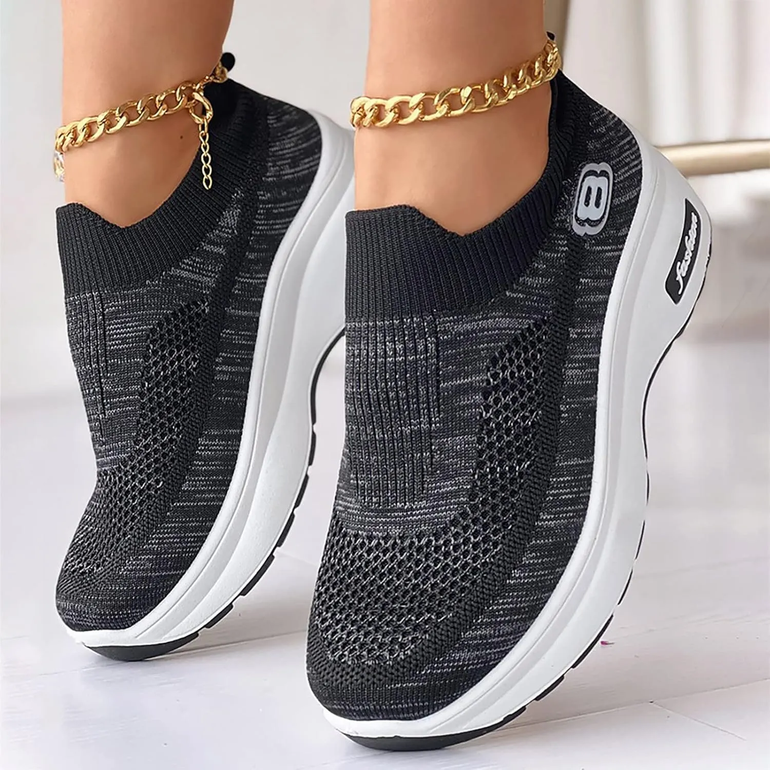 Women's Sneakers Size 8 Wide Zapatos Especiales para Juanetes De Mujer Womens Slip On Shoes Size 8 Wide Chunky Black Platform Sneakers Women Trendy Tennis Shoes for Women 2023