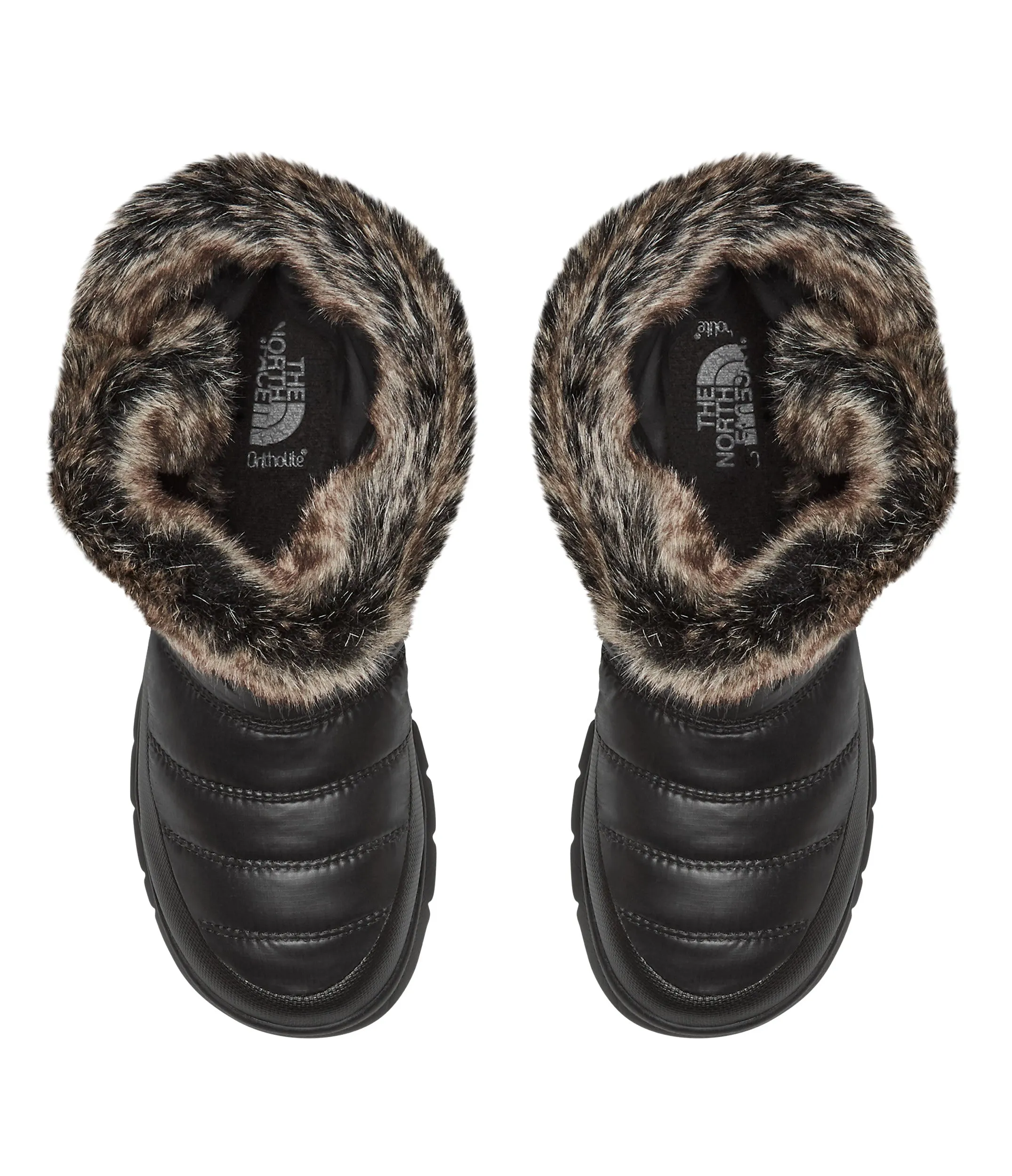 Women's Thermoball Microbaffle Bootsie II - Shiny TNF Black / Smoked Pearl Grey