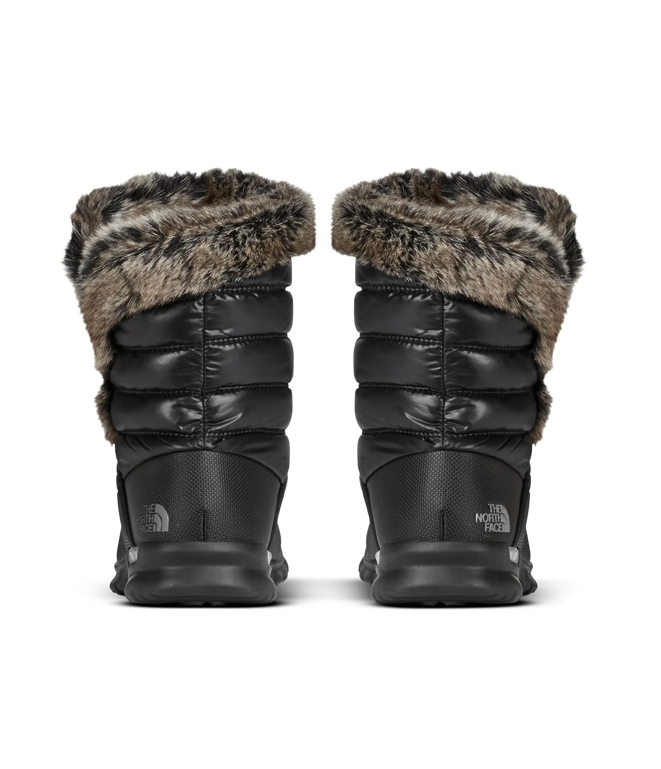 Women's Thermoball Microbaffle Bootsie II - Shiny TNF Black / Smoked Pearl Grey