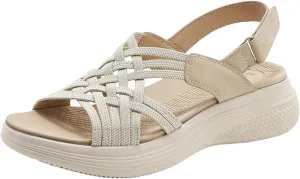 Women's Walking Sandals Hiking Thick Athletic Thick Bottom Sandals with Adjustable Strap Summer Beach Shoes