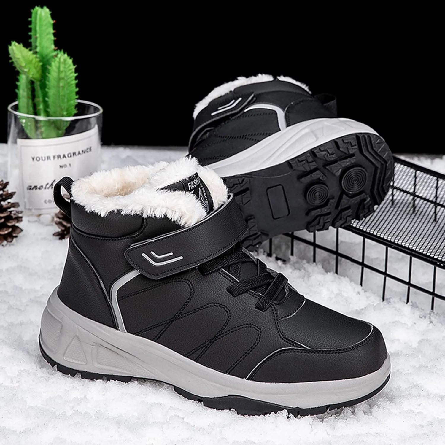 Women's Waterproof Snow Boots Wide Width Women's Waterproof Boots Tall Fuzzy Knee High Winter Boots for Women Cute Waterproof Comfortable Walking Boots Women Womens Winter Ankle Boots