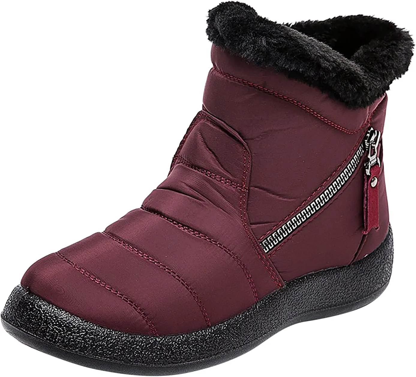 Women's Waterproof Snow Boots Zipper Snow Boots Women Waterproof Brown Waterproof Snow Boots Wide Boots for Winter Waterproof Women 2023 Tall Winter Boots for Women Snow