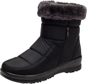 Women's Waterproof Snow Boots Zipper Snow Boots Women Waterproof Brown Waterproof Snow Boots Wide Boots for Winter Waterproof Women 2023 Tall Winter Boots for Women Snow