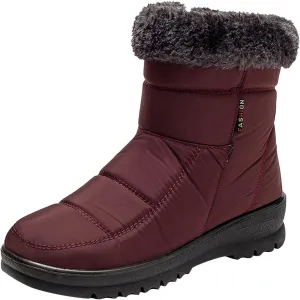 Women's Waterproof Snow Boots Zipper Snow Boots Women Waterproof Brown Waterproof Snow Boots Wide Boots for Winter Waterproof Women 2023 Tall Winter Boots for Women Snow